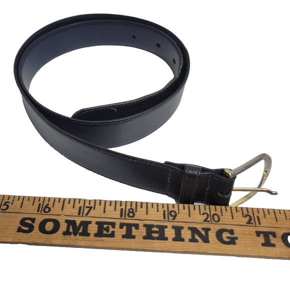 Pierre Leather Belt Cardin Blue 32/80 - Imported Cowhide Cowboy Dress Preppy - Picture 1 of 16